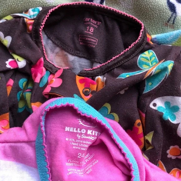 Children’s Place Girls’ Fleece Footie Sleeper Set - Picture 2 of 12